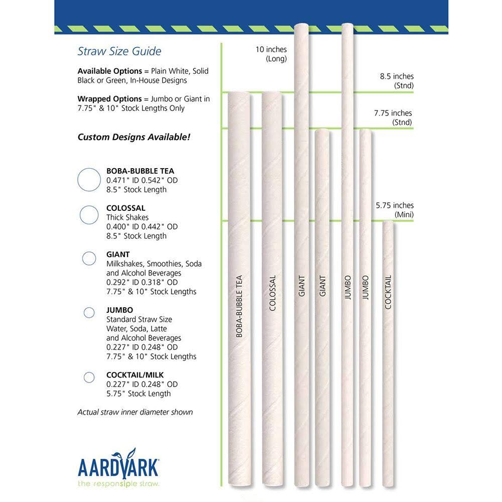 4800 Ct. Kraft Paper Straws A926