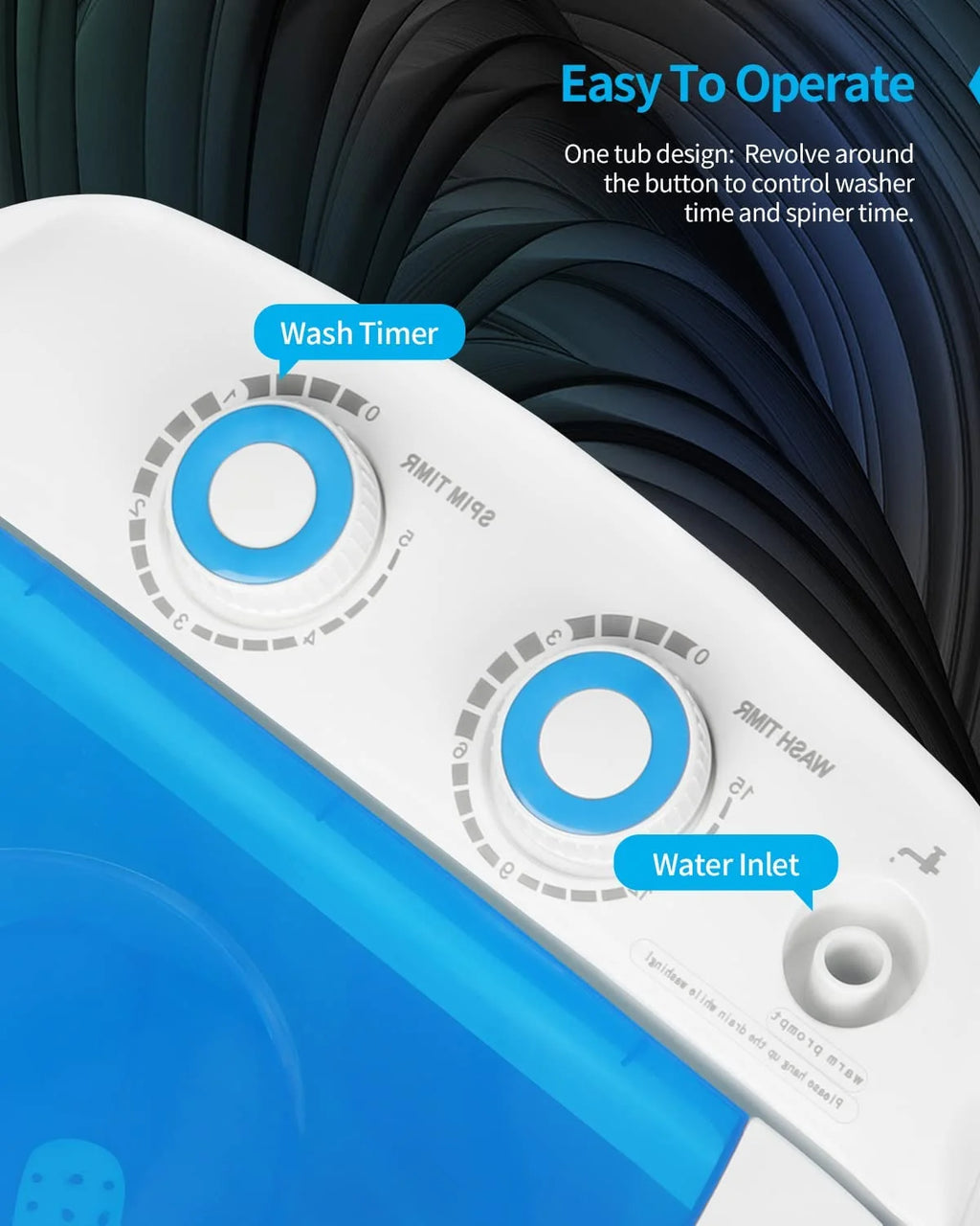 7.7lbs Mini Portable Washing Machine with Spiner Basket H75693