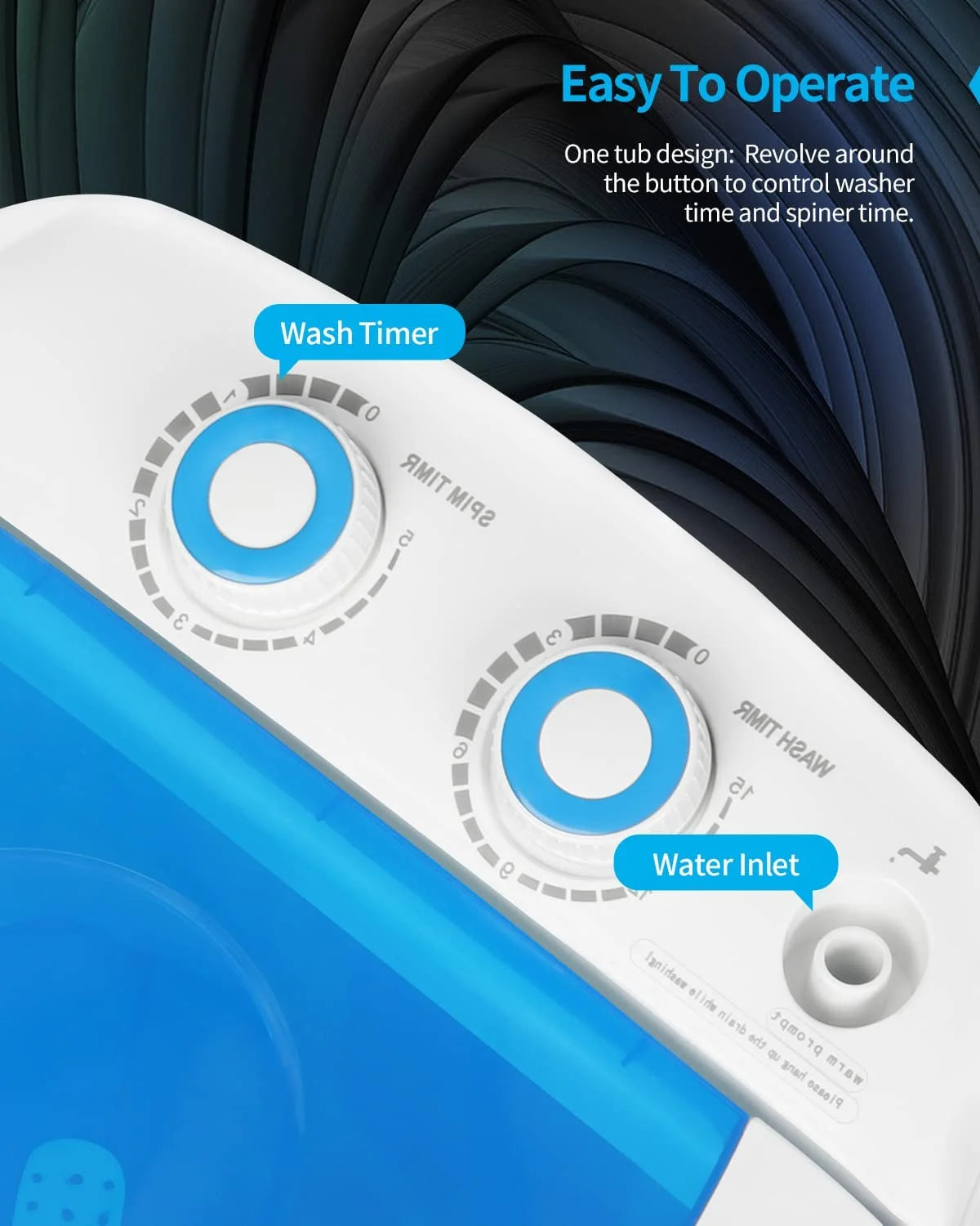 7.7lbs Mini Portable Washing Machine with Spiner Basket H75693