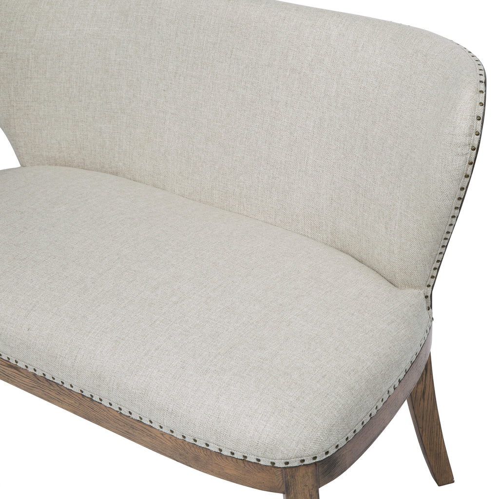 Linen Cream Wood-Framed Sofa N297124