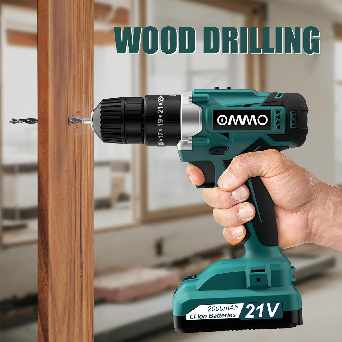 21V MAX Cordless Impact Drill with 24pcs Drill Bit Combo Set J680