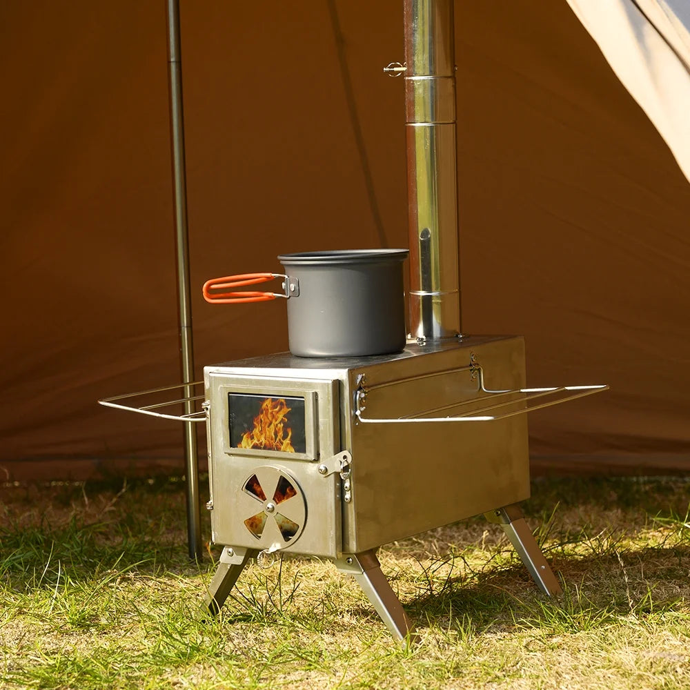 Portable Wood Burning Tent Stove 304 Stainless Steel B551