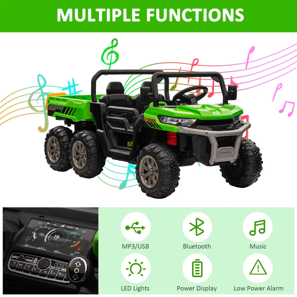 Green 2-Seater Ride on Dump Truck with Remote Control B988578