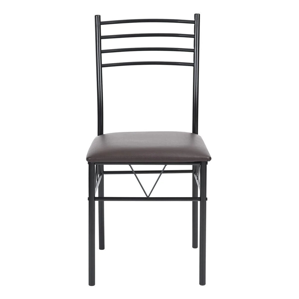 5pc Wood Metal Dining Set Table And 4 Chairs U240