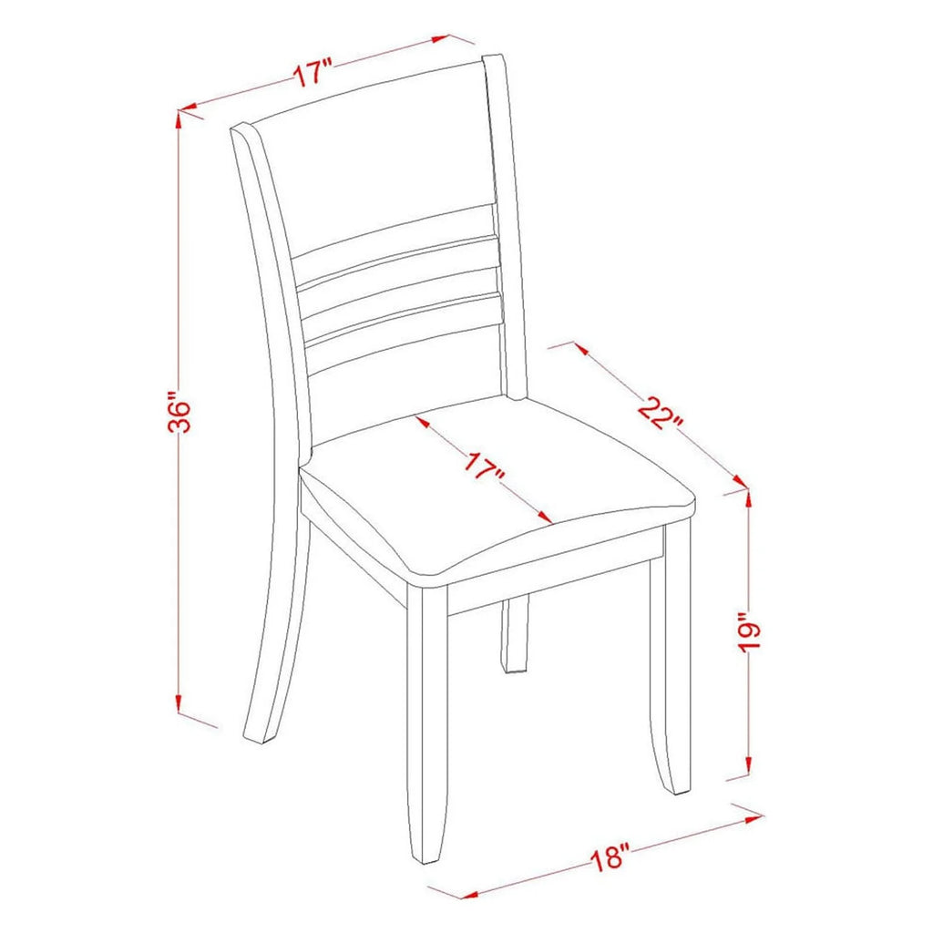 Espresso Wood Dining Chair Set Of 2 J4976