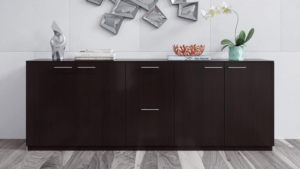 Polished Walnut Cabinet Credenza F501