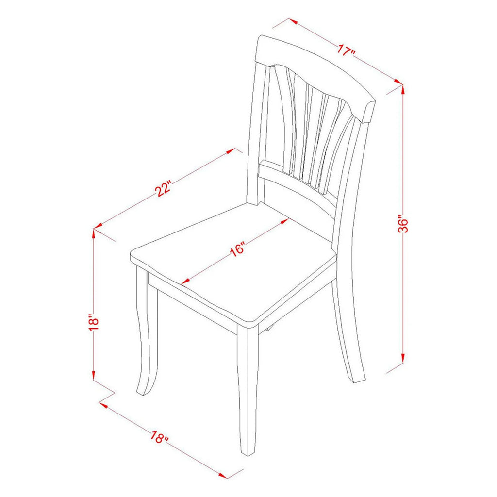 3 Pc Drop Leaf Dinette Set with 2 Wooden Dining Chairs G912537
