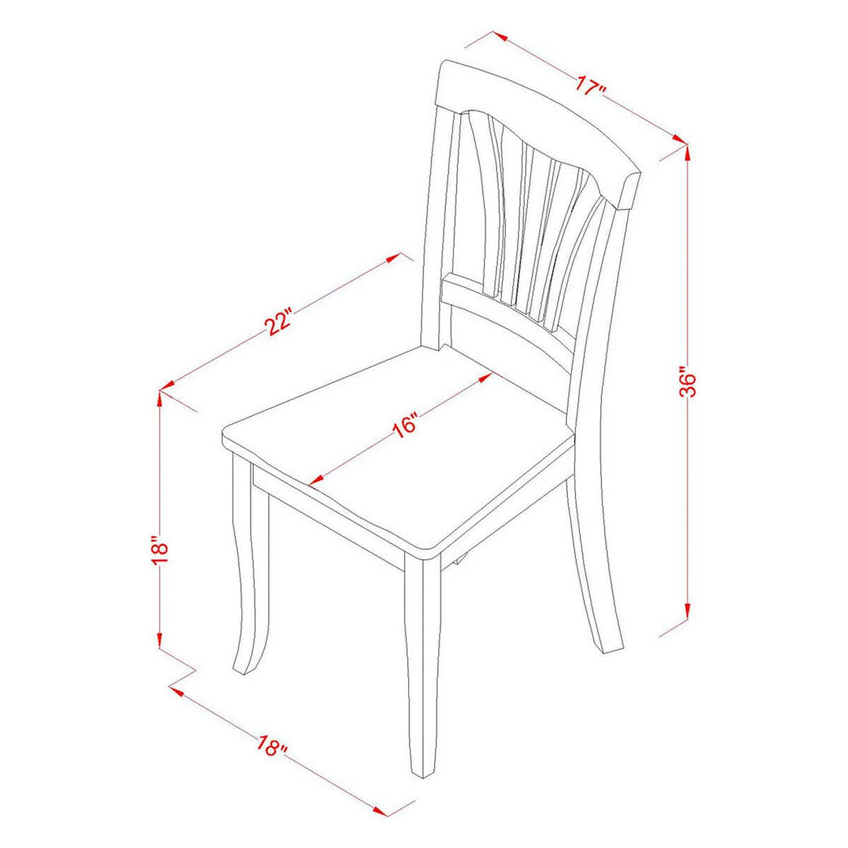 3 Pc Drop Leaf Dinette Set with 2 Wooden Dining Chairs G912537