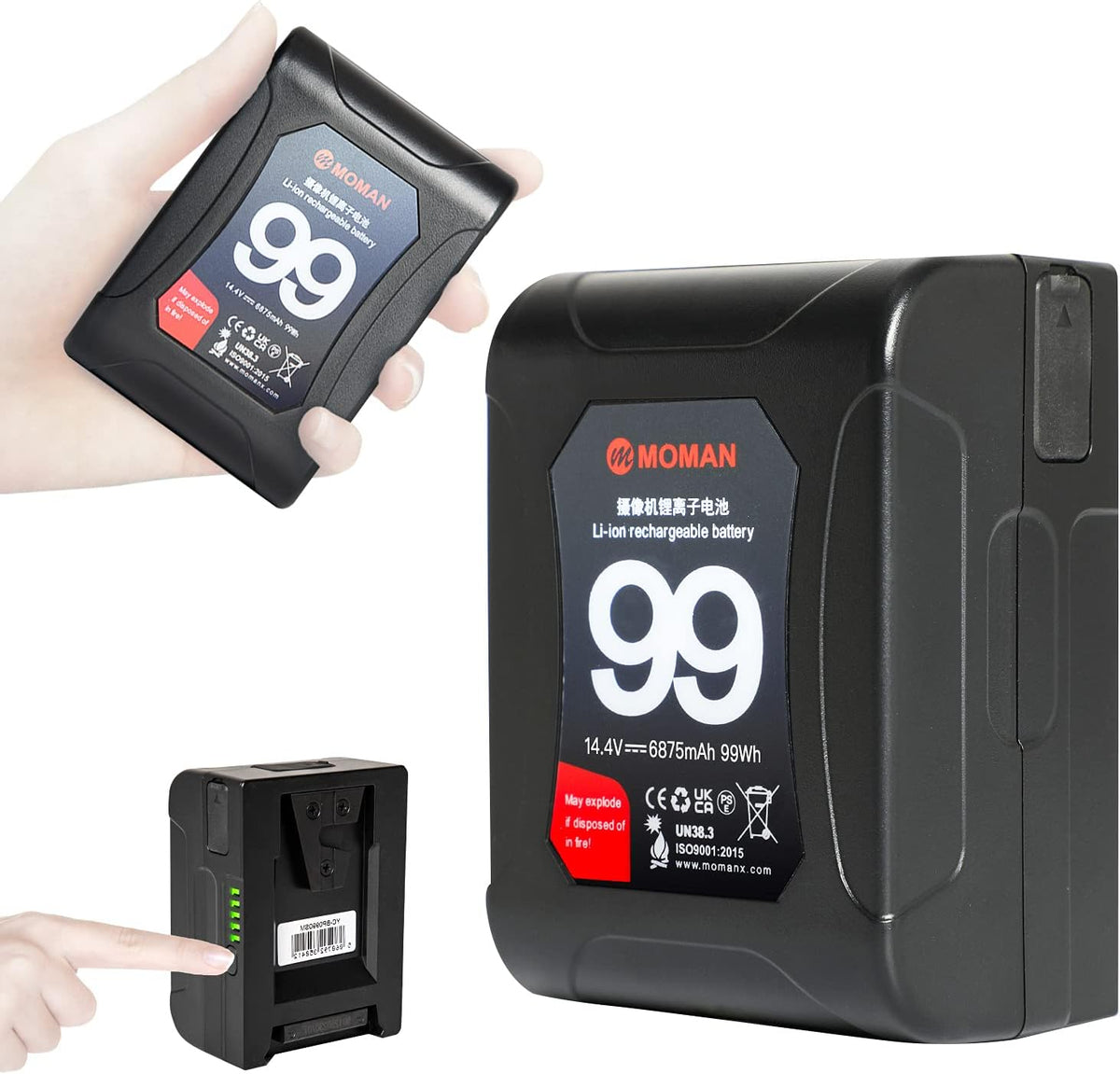 V Mount Battery 99Wh 15A with Dual D-Tap & USB Outputs H50187