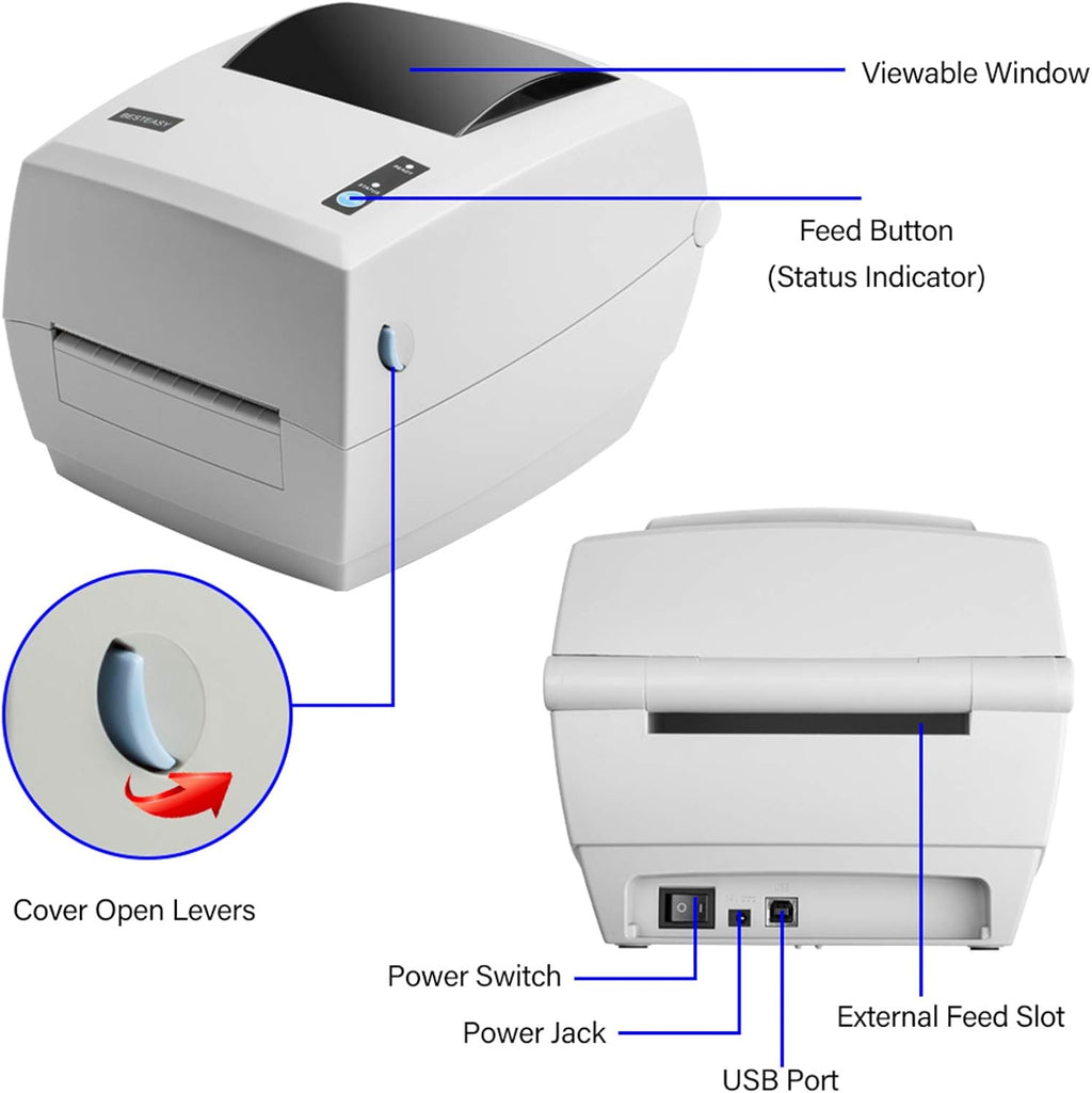 4x6 Thermal Shipping Label Printer, Pack of 2 Z547095