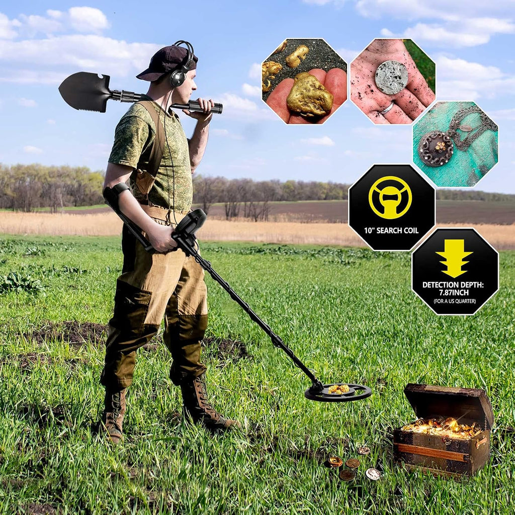 Metal Detector with 10 Waterproof Search Coil P630