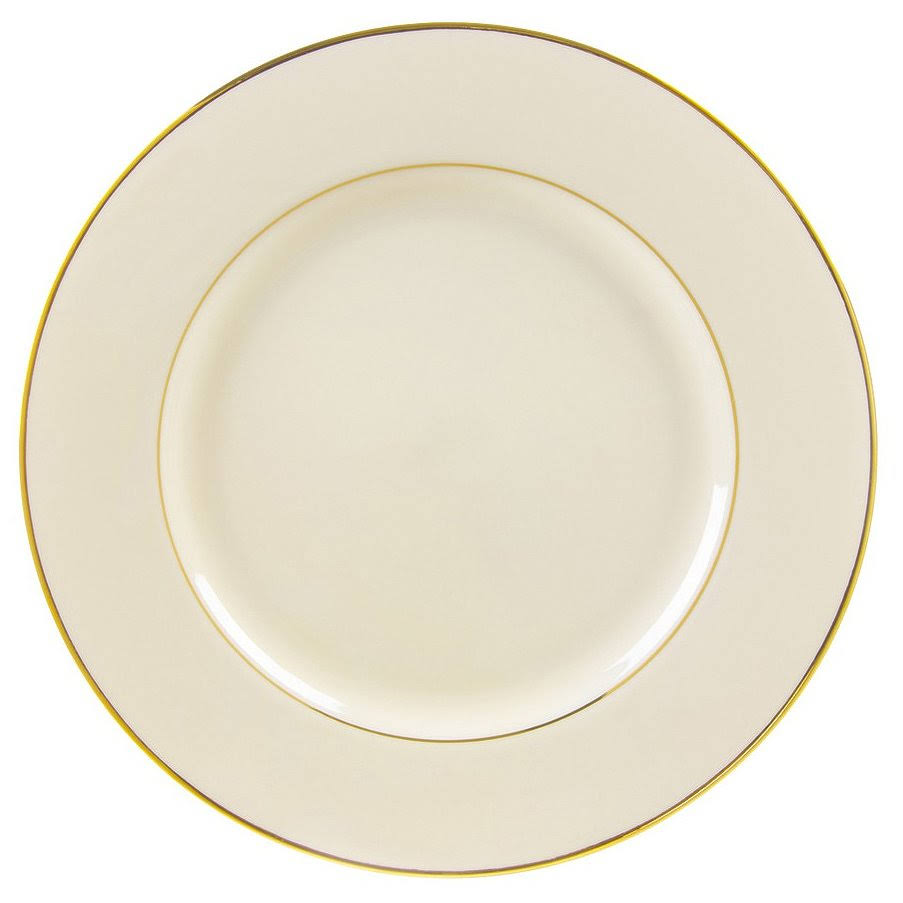 Cream Double Gold Bread & Butter Plate, Case of 24 I7922