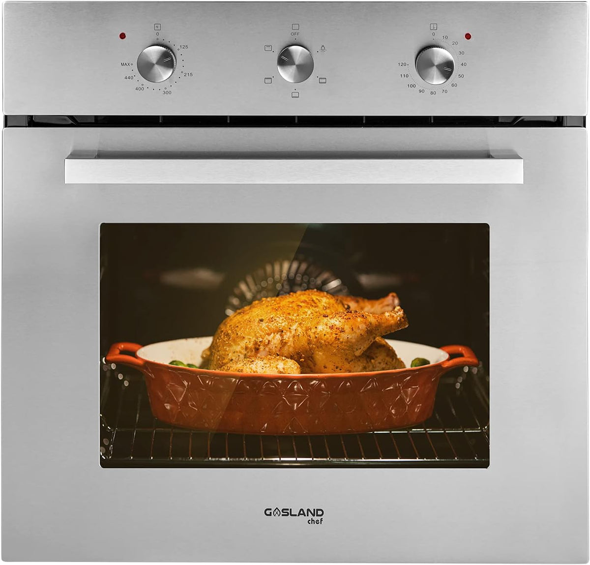 24 Electric Single Wall Oven, 2.3Cu.f Built-in Black Glass, 240V 2000W D89559
