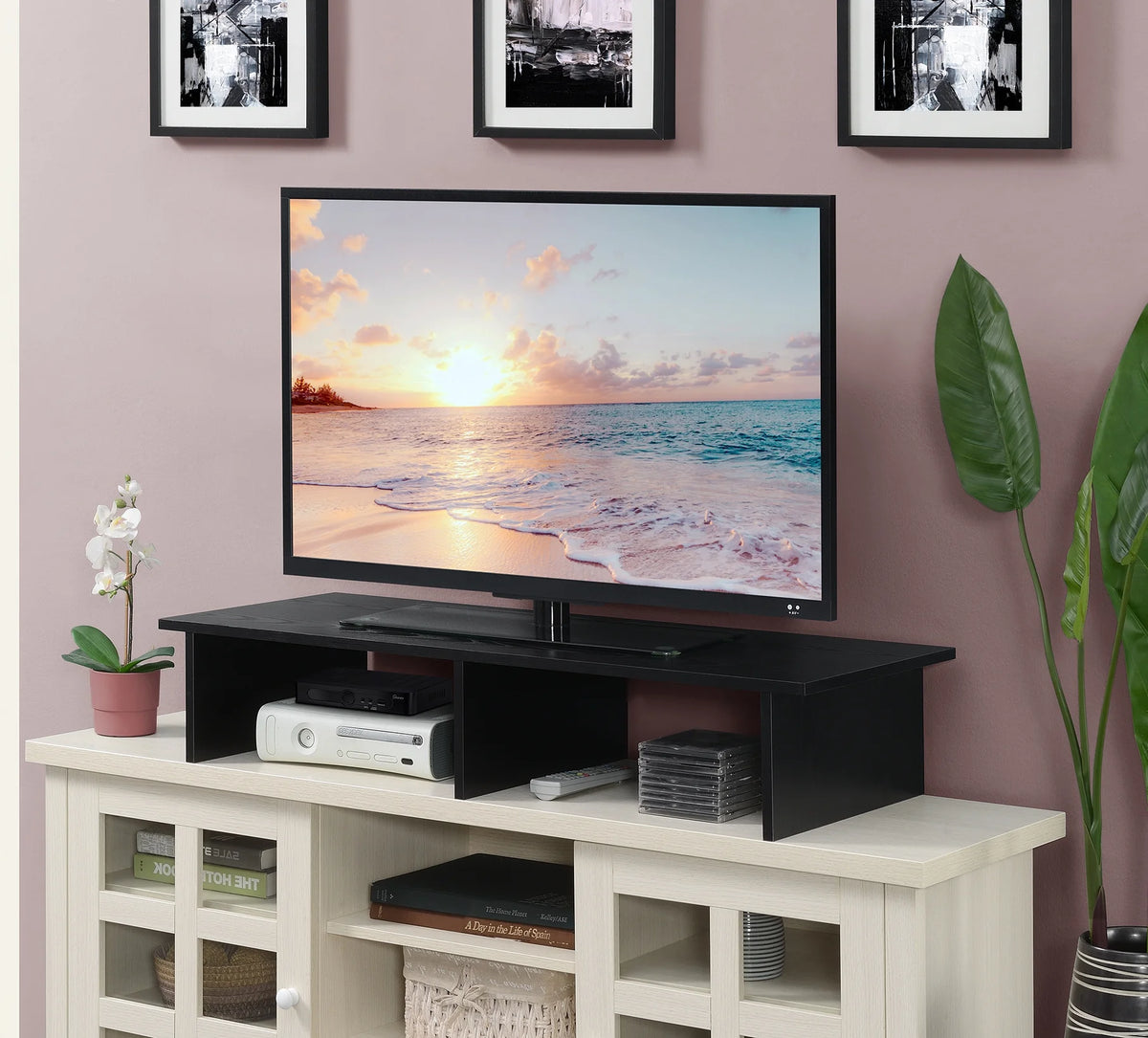 Black TV/Monitor Riser P507