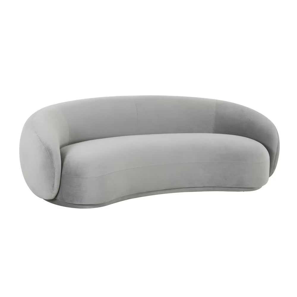 Light Grey Velvet Sofa H3979