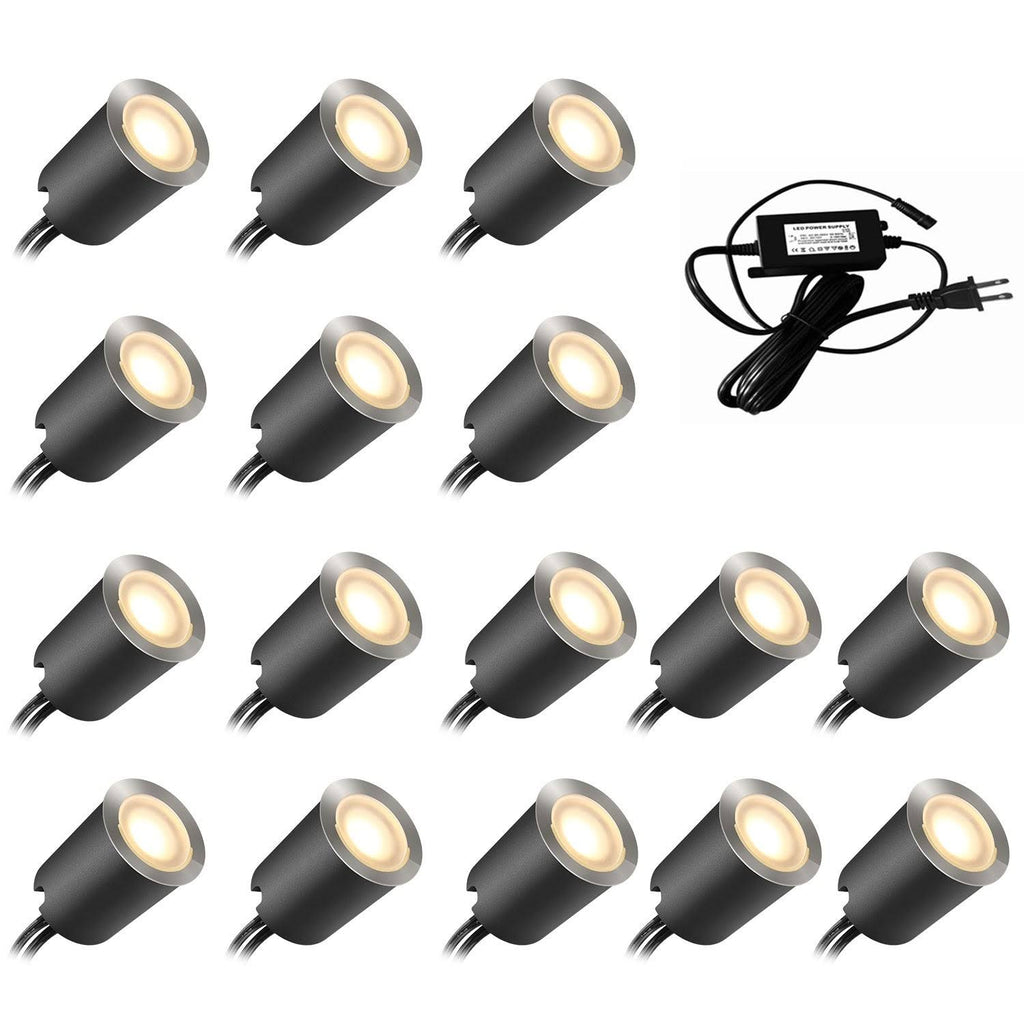 10-pcs 12V IP67 Waterproof Recessed LED Deck Light Kits P670