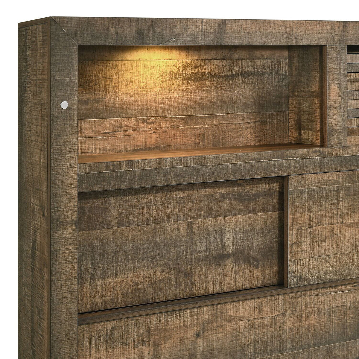 Queen Bookcase Panel 6PC Bedroom Set D40328