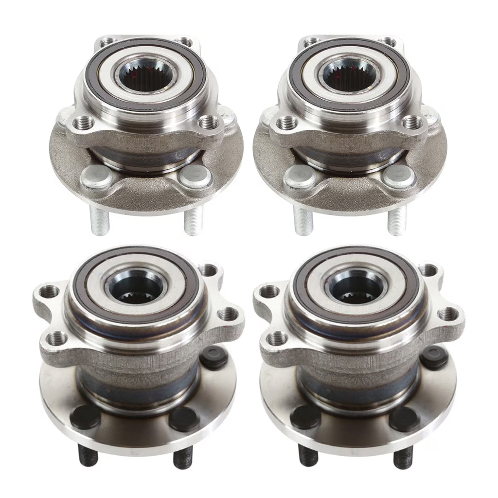 Front and Rear Wheel Bearing Hub Assembly with ABS Set of 4 J264843