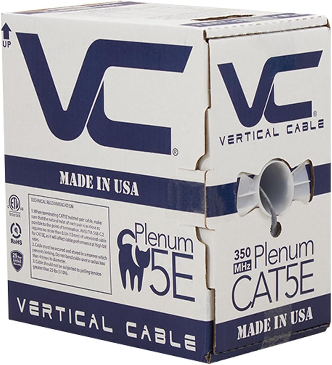 Bulk Ethernet Cable, 1000ft, Blue Q7981