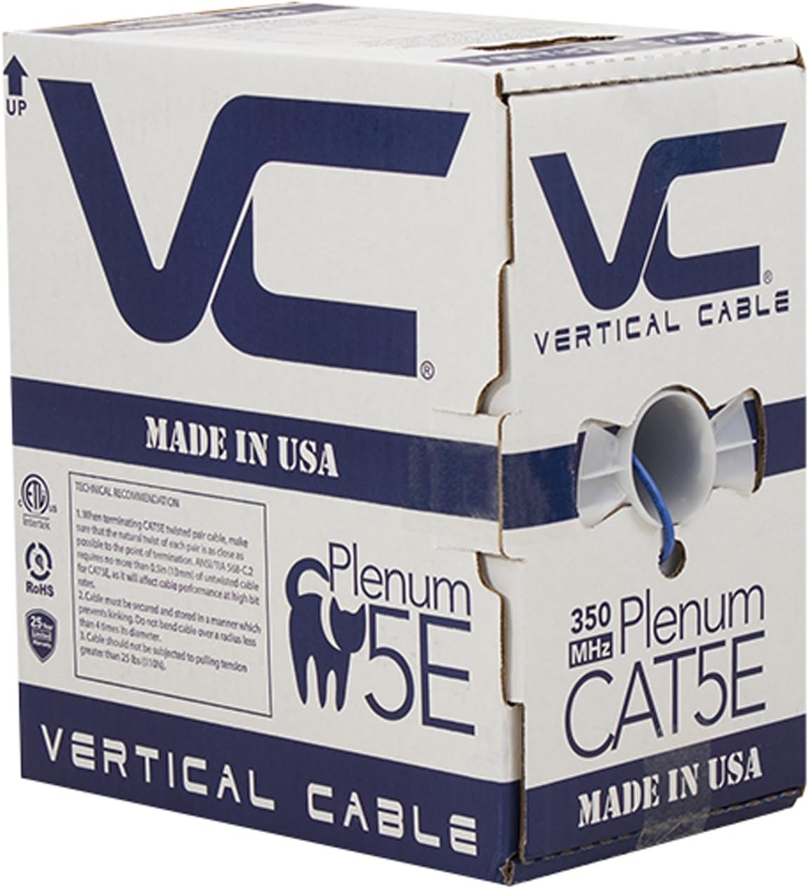 Bulk Ethernet Cable, 1000ft, Blue Q7981