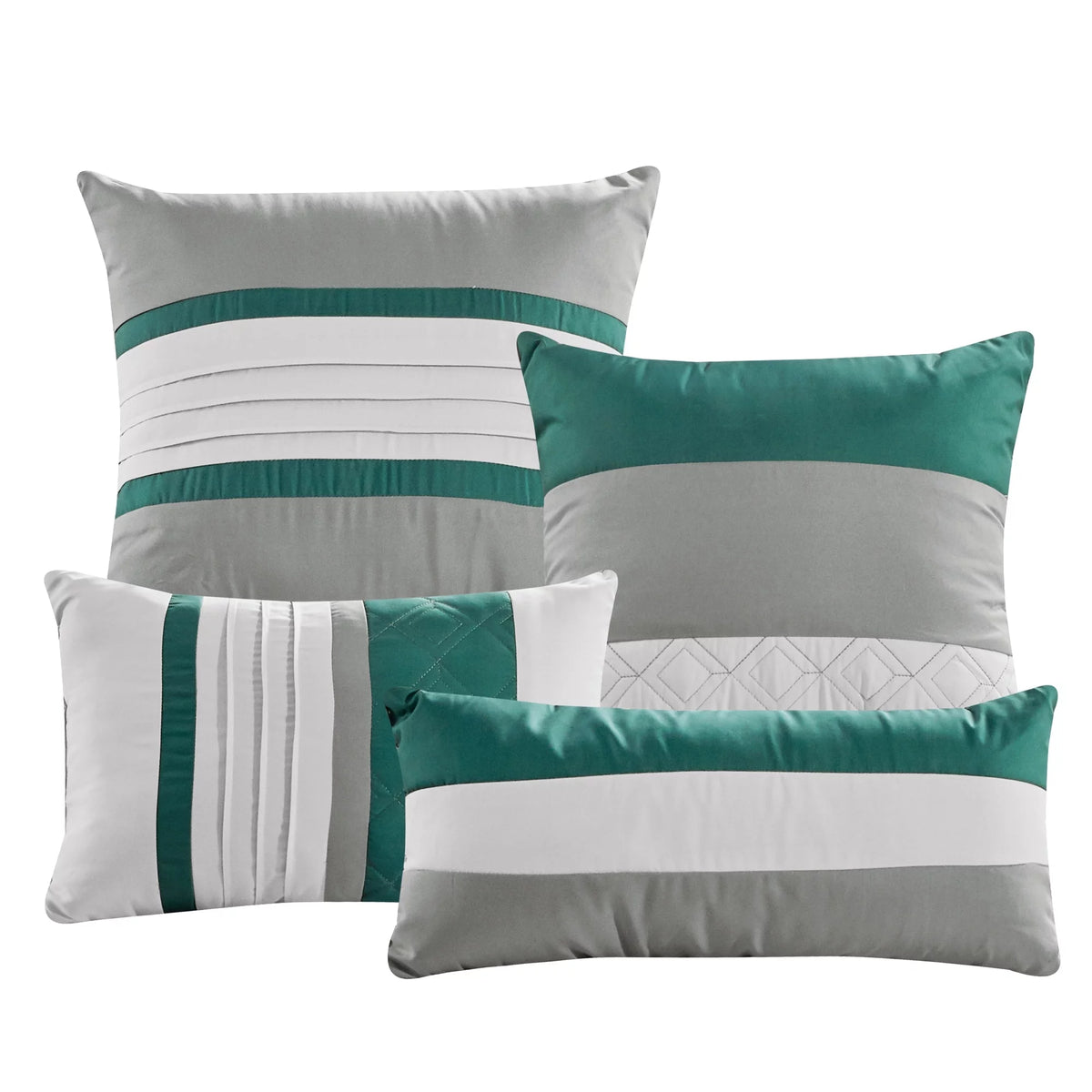 Green King 7 Piece Bedding Comforter Set Z2482