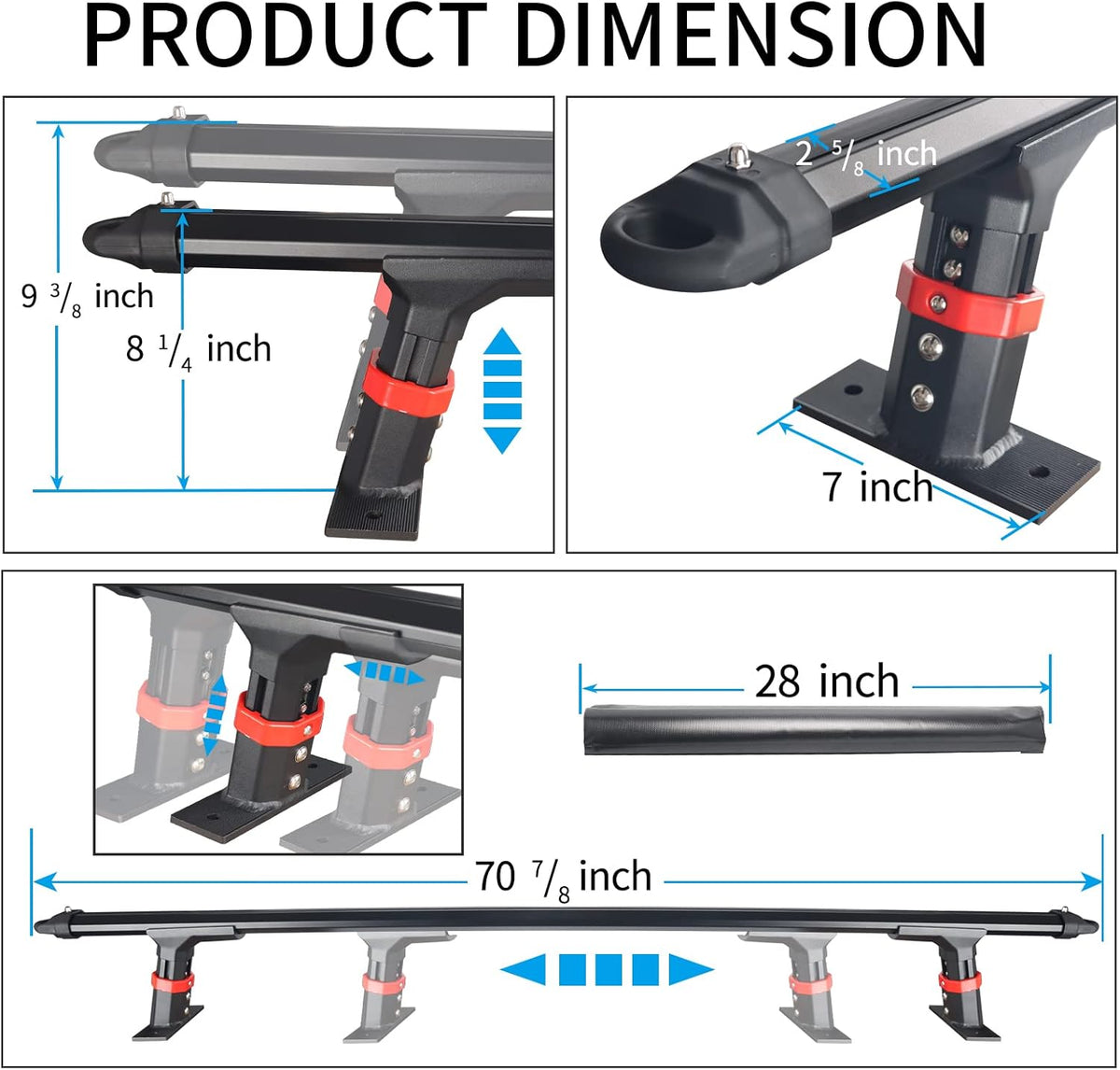 Truck Bed Racks Low Profile Adjustable Height Heavy Duty M182
