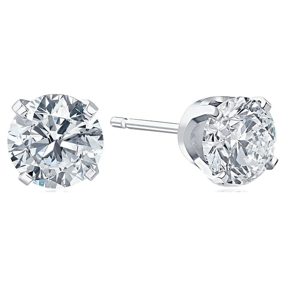 14K Gold Diamond Stud Earrings A7624