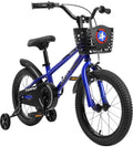 14 Inch Kids Bike with Training Wheels and Basket, White B856033