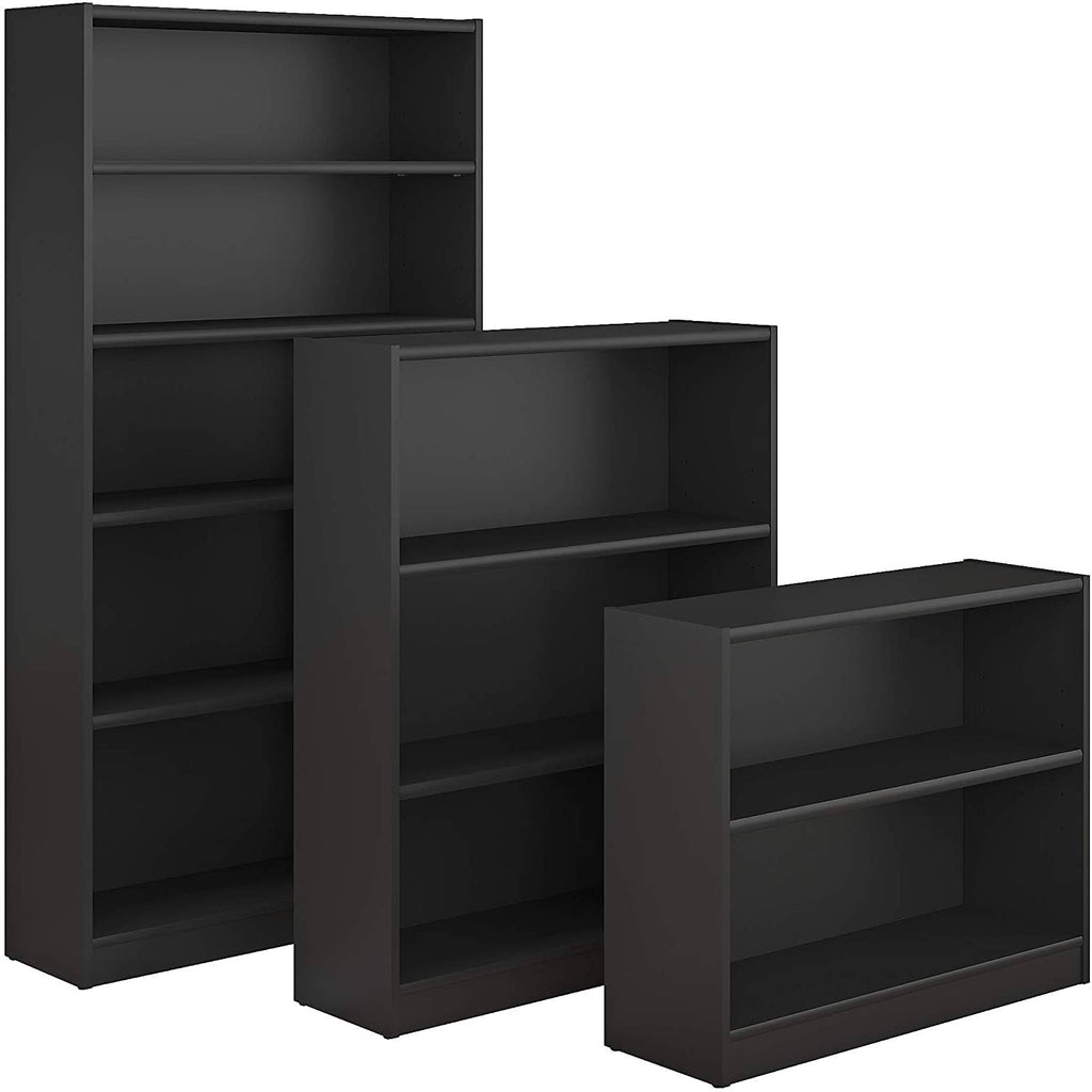 Black 5 Shelf Bookcase Set of 2 N97687