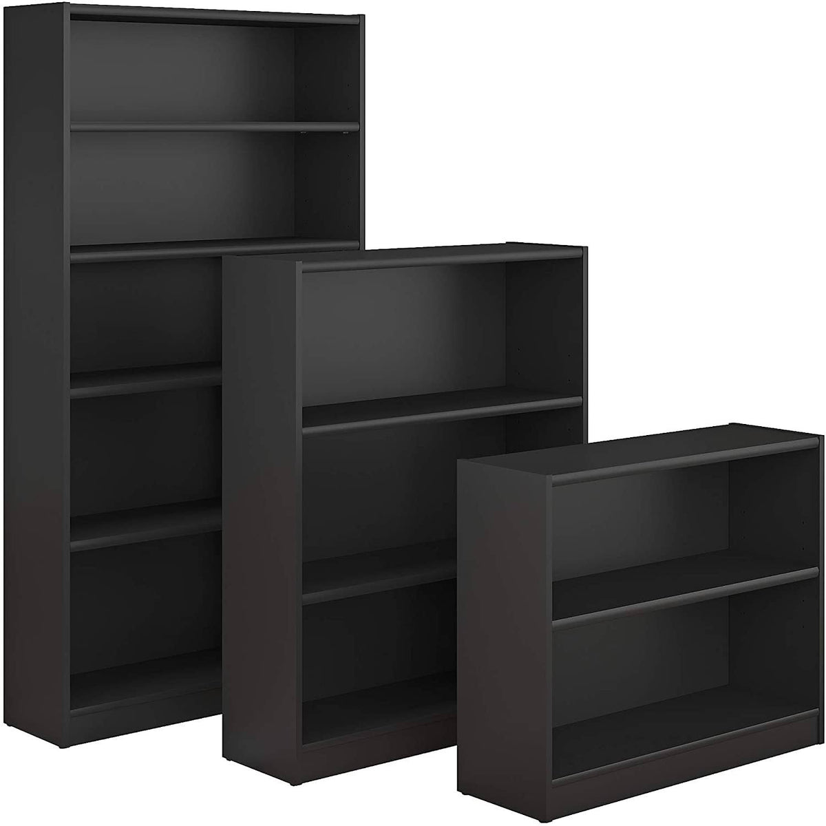 Black 5 Shelf Bookcase Set of 2 N97687