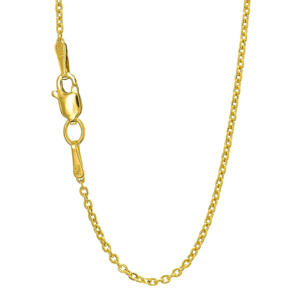 14k Yellow Gold 1.5 mm Chain Necklace, Lobster Claw Clasp - 16 Inches, 1.3gr. R346878