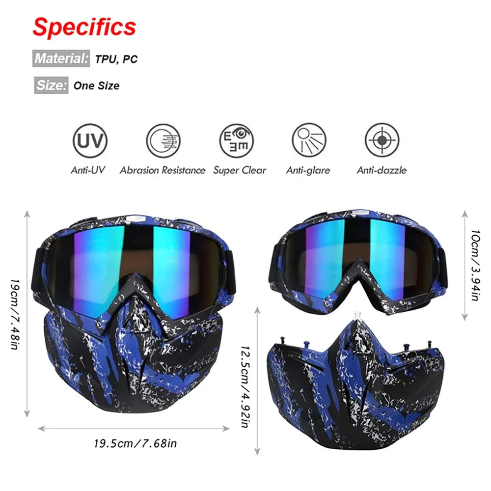 Winter Snow Sport Goggles Ski Snowboard Snowmobile Face Cover Eyewear I75519