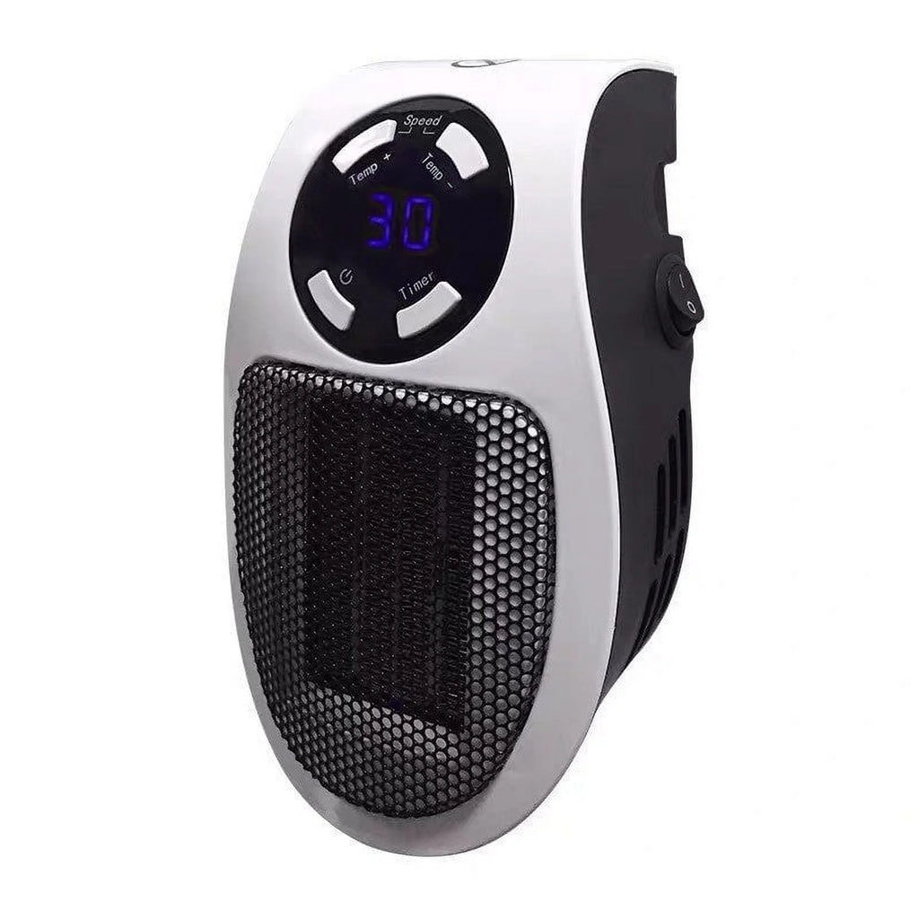 500W Mini Plug-in Wall Heater with Digital Timer H483854