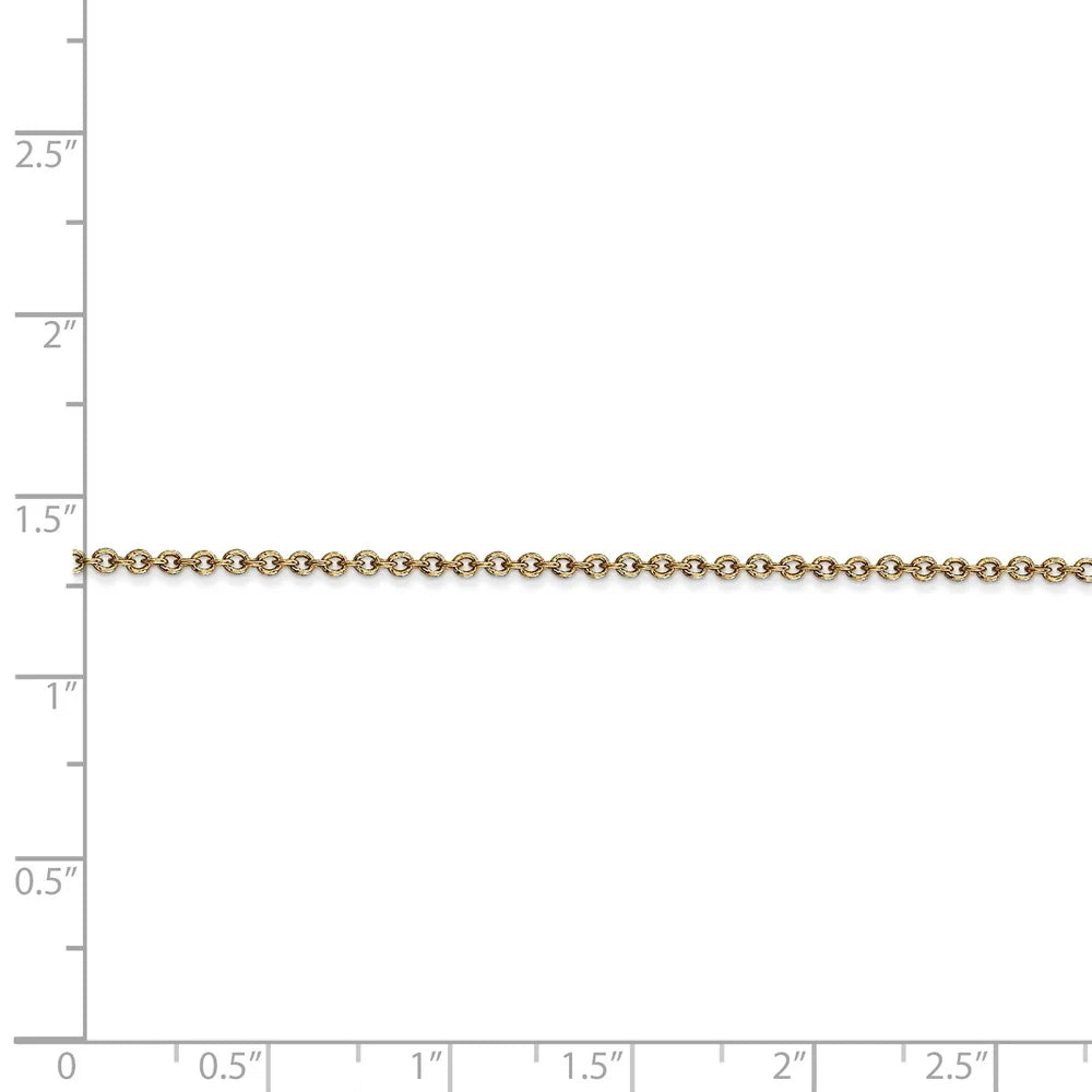 14kt Yellow Gold 24 inch Cable Chain with Lobster Clasp Q758