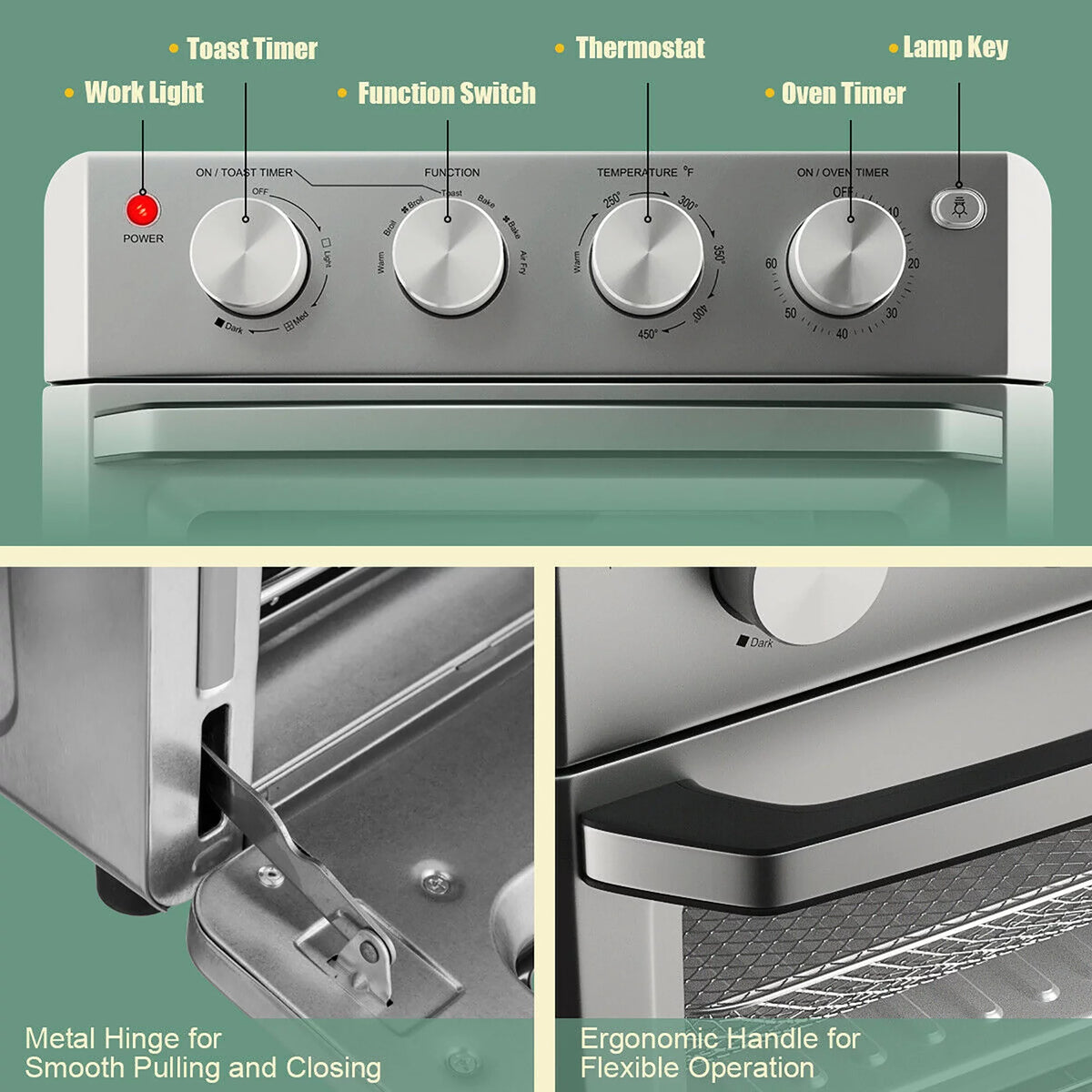 7-in-1 Air Fryer Toaster Oven 19 QT X5031