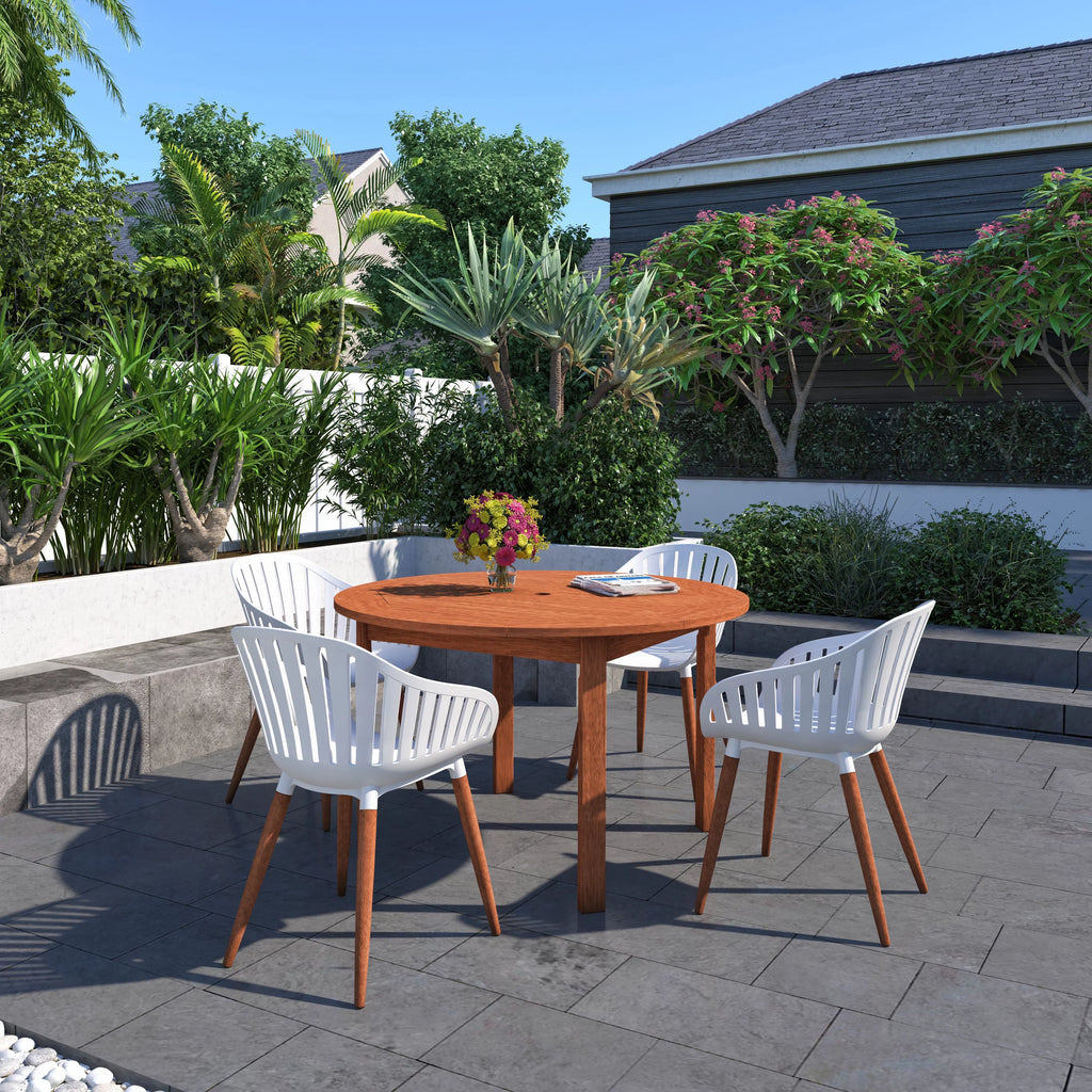 Eucalyptus Wood Outdoor Round Table L627