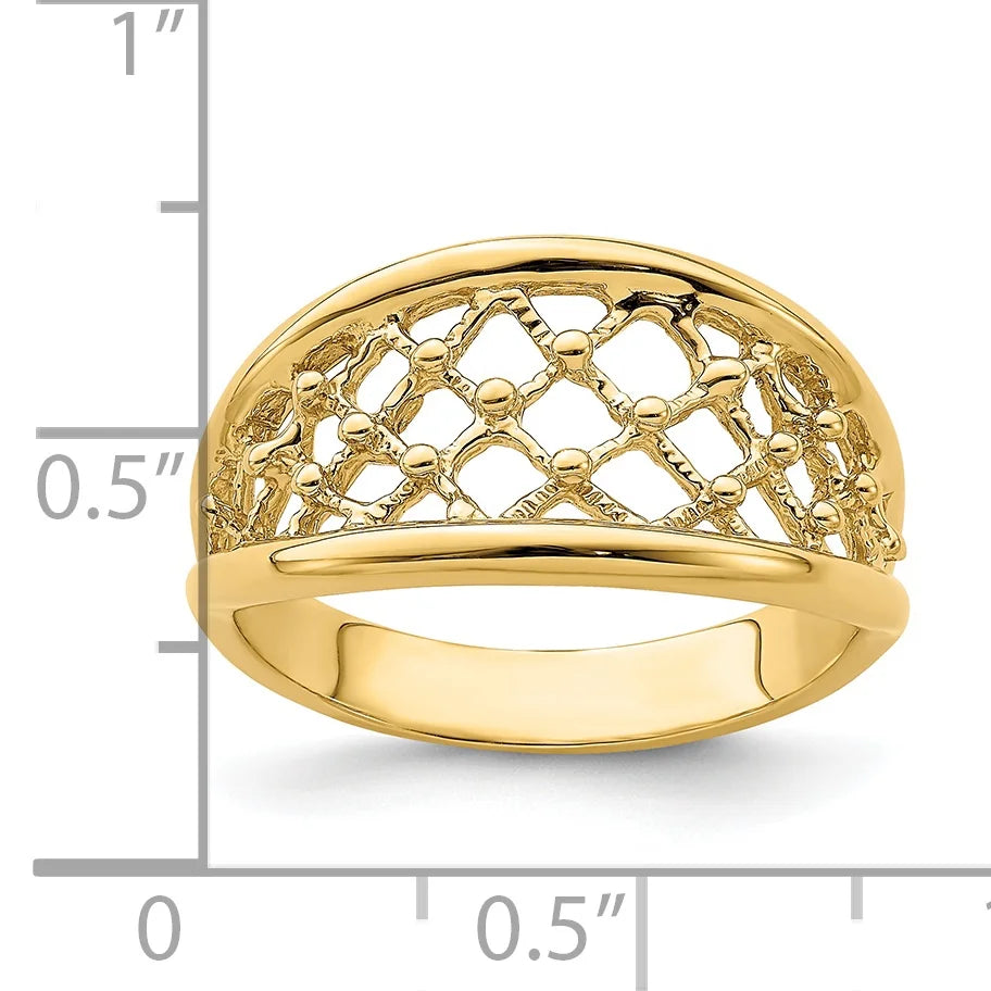 Tapered Mesh Band Ring V21428