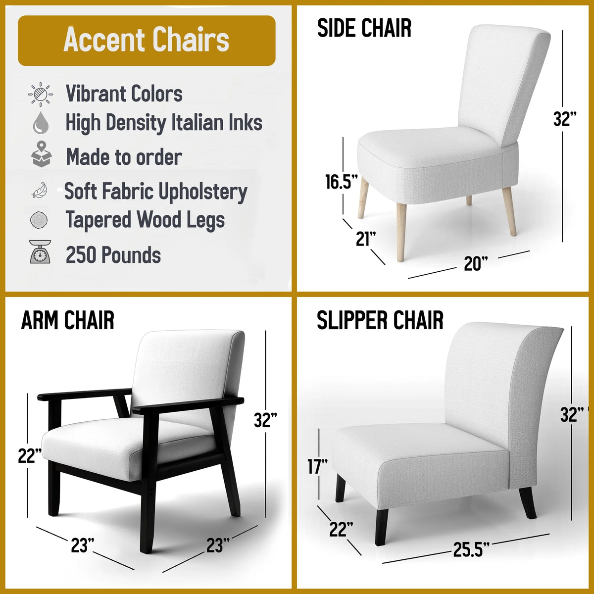 Upholstered Transitional Accent Chair F577659