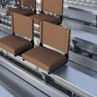 Set of 2 500 lb. Rated Lightweight Stadium Chair with Ultra-Padded Seat, Brown H550722