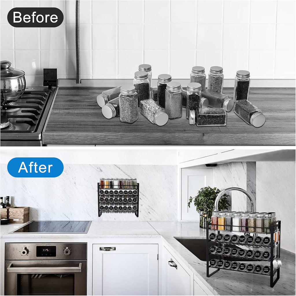 4 Tier Spice Rack with Hooks I59801