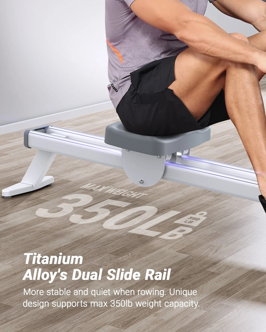 White Magnetic Rowing Machine T2946