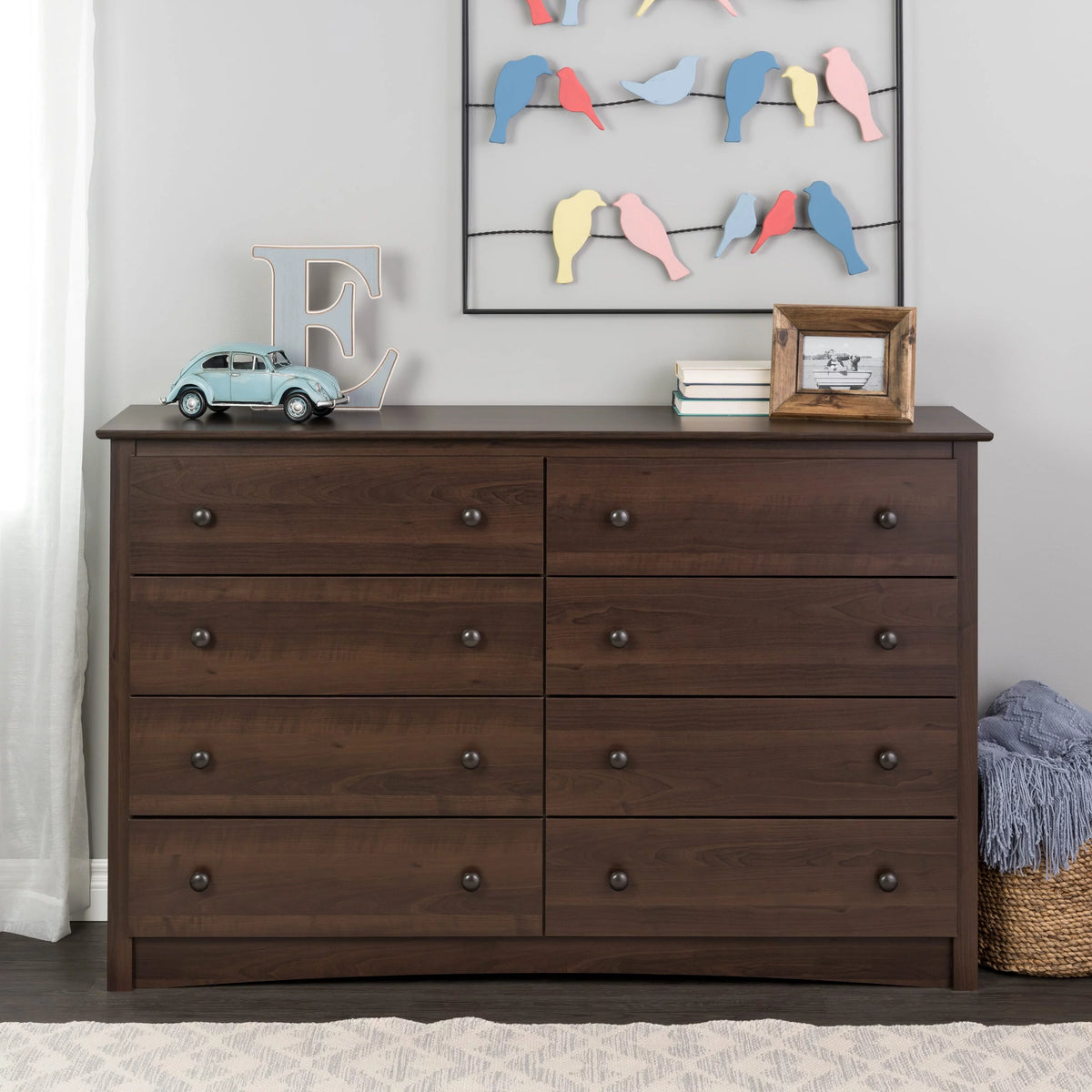 Black 8 Drawer Dresser S676517