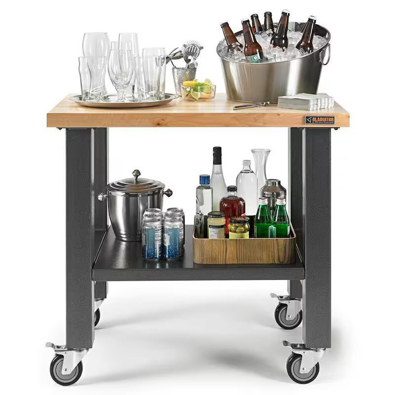 3 ft. Mobile Workbench with Hardwood Top U743908
