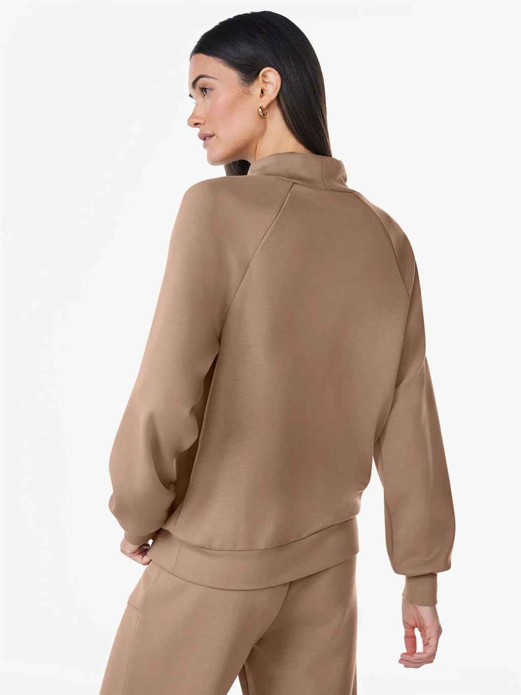 Women's Scuba Knit Funnel Neck Sweatshirt Q790