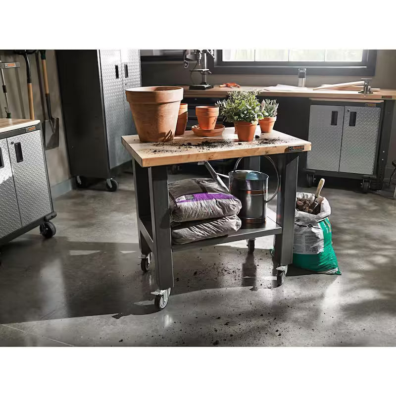 3 ft. Mobile Workbench with Hardwood Top U743908