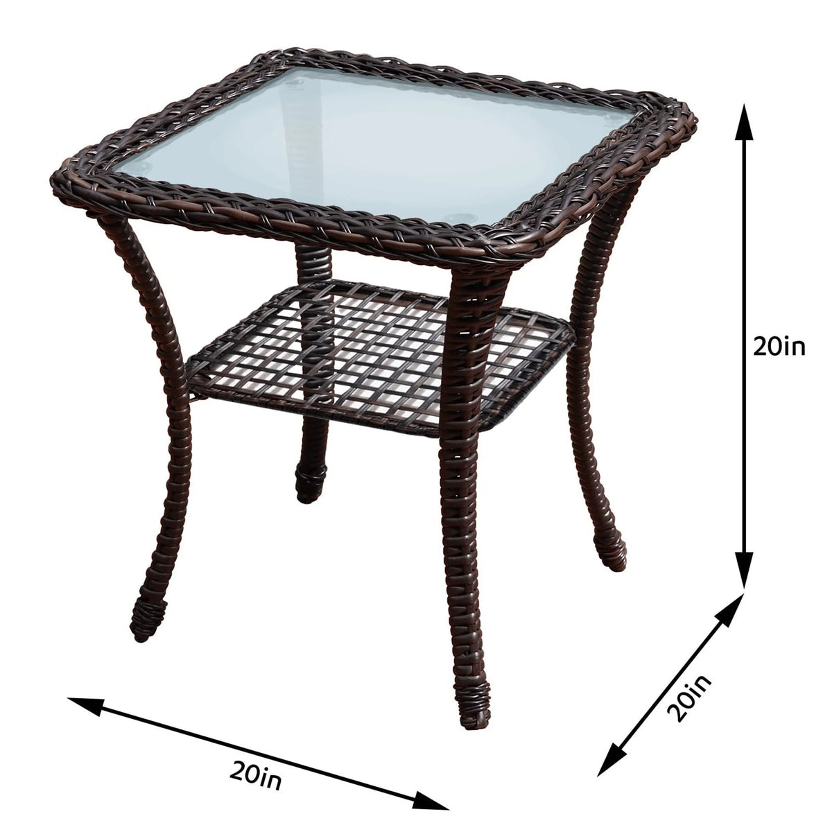 Red Rattan Wicker Adjustable Recliner Chair with Cushion and Glass Top Side Table Y7633