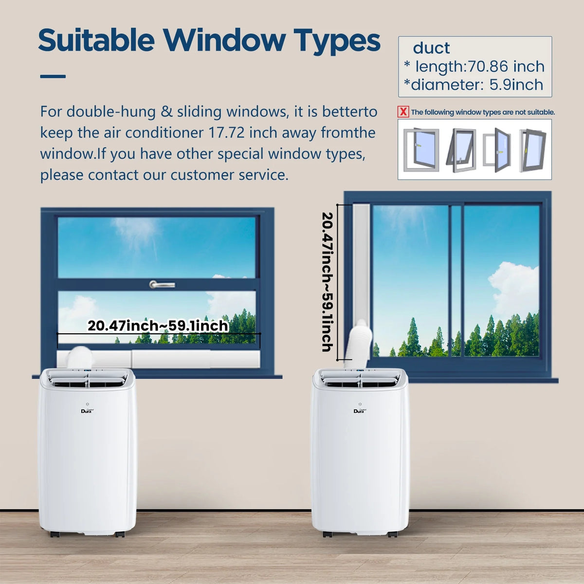 5300BTU Portable Air Conditioner, Dehumidifier, Fan D3783