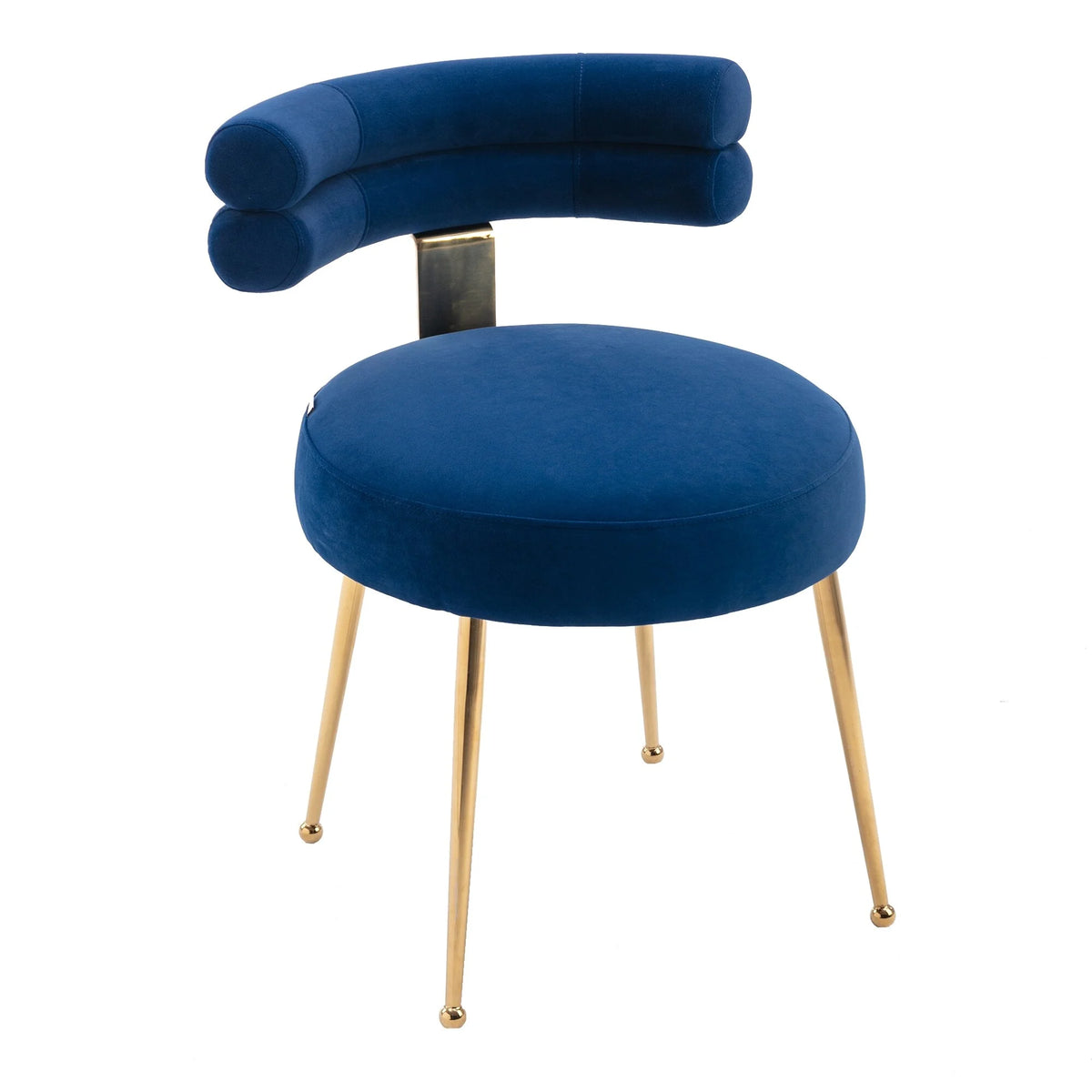 Velvet Upholstered Side Dining Chair with Golden Legs X69595