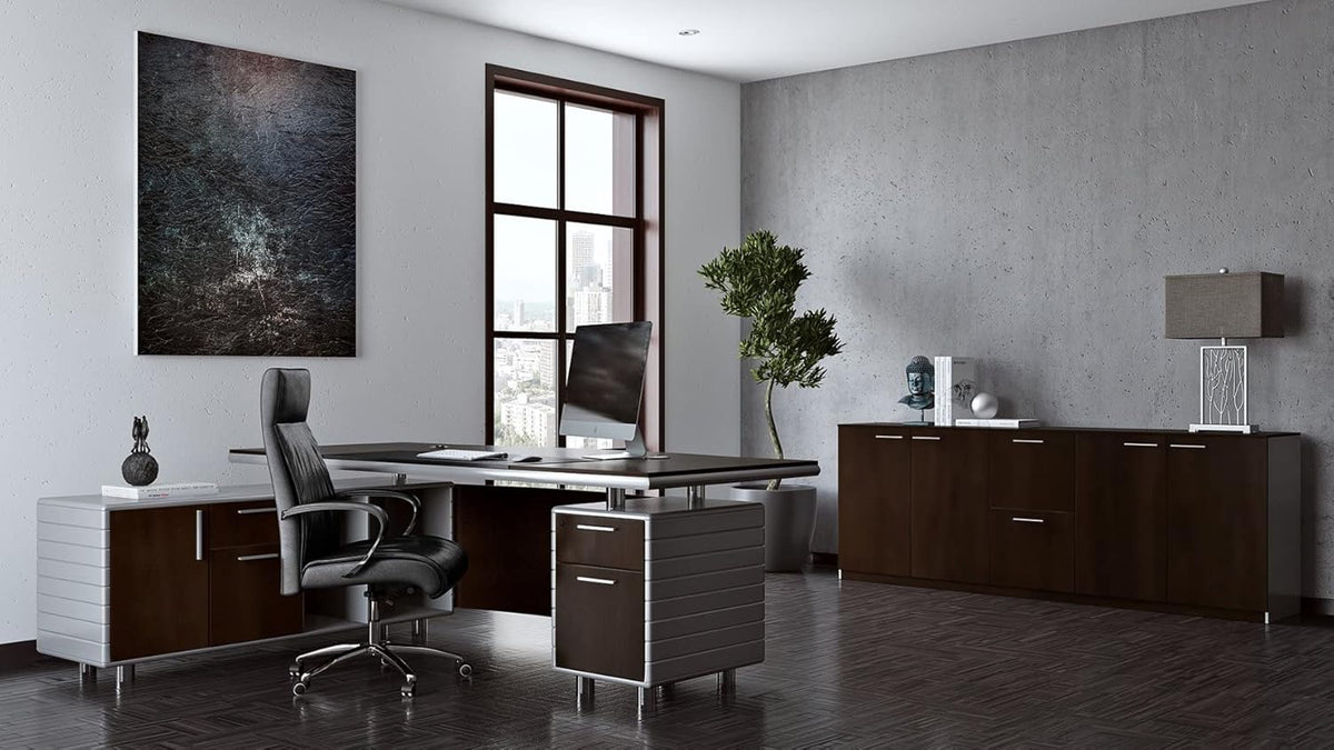 Polished Walnut Cabinet Credenza F501