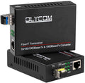 Gigabit Ethernet Fiber Optical Media Converter Bidi 10/100/1000Base-Tx SM 20km to RJ45 Port with 1.25Gbs SFP Transceivers O720604